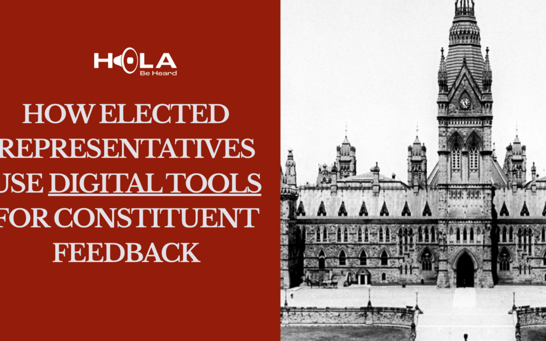 How elected representatives use digital tools for constituent feedback